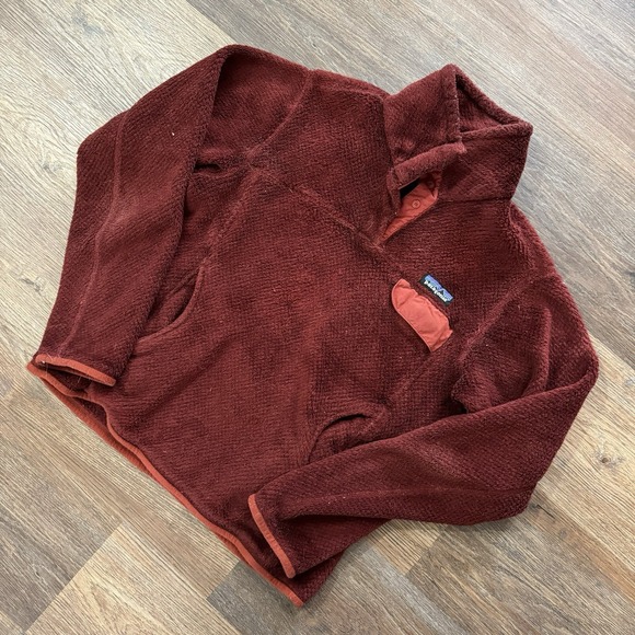 Patagonia Jackets & Blazers - Patagonia Re Tool‎ Half Snap Pullover Women's Sz S Red Outdoors Gorpcore Hiking